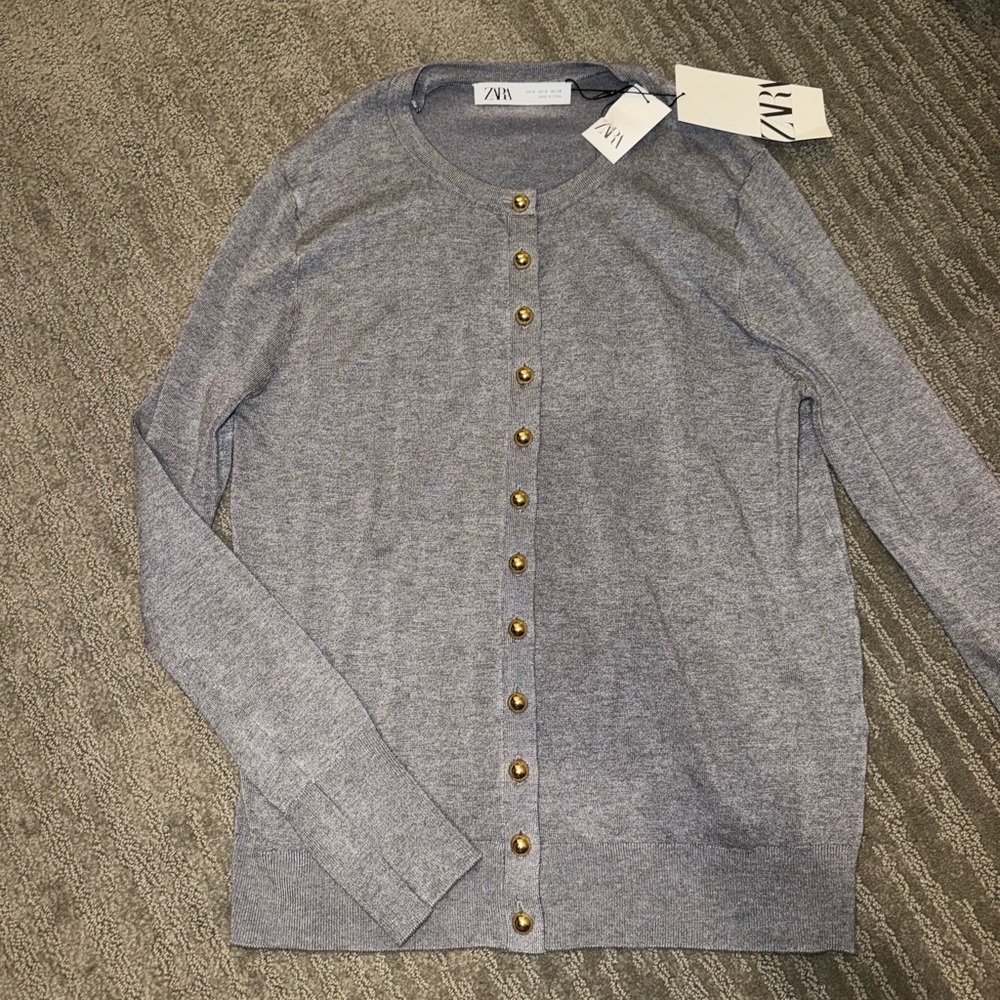 Gray cardigan